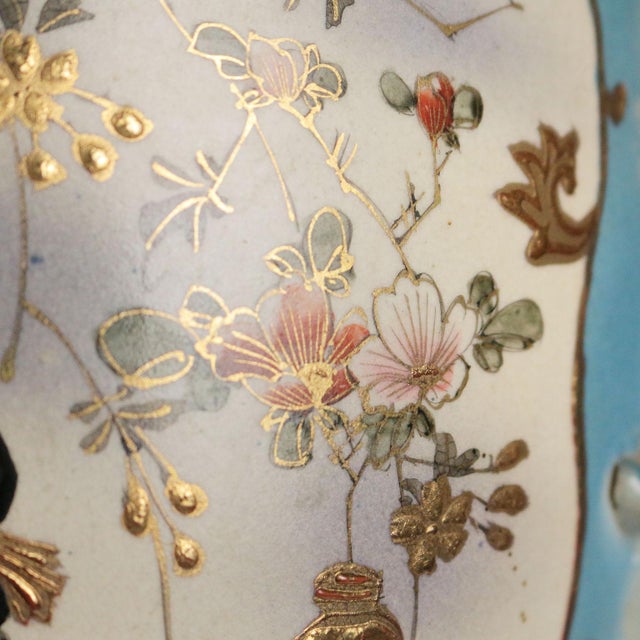 Ceramic Satsuma Vase with Rich Gold Highlights For Sale - Image 6 of 13