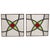 Art Deco Geometric Stained Glass Windows, Set of 2 For Sale - Image 4 of 12