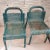 Mid-Century Modern Vintage 1970s Mid-Century Modern Children's Green Metal Garden Chairs - Set of 2 For Sale - Image 3 of 7
