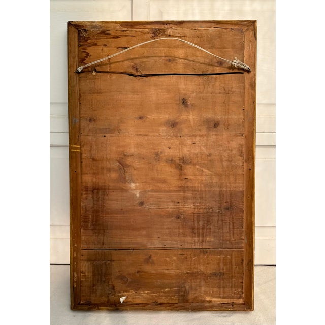 Antique Hand-Gilded Giltwood Wall Mirror With Stepped Molded Frame For Sale - Image 11 of 11