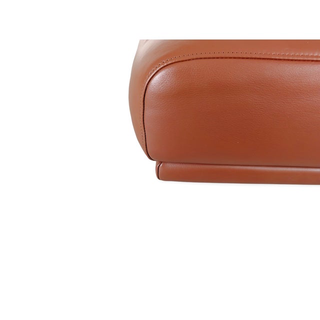Animal Skin Brown Leather Ottoman from Rolf Benz For Sale - Image 7 of 8