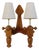 French Oak Double Sconce from Guillerme et Chambron, 1950 For Sale