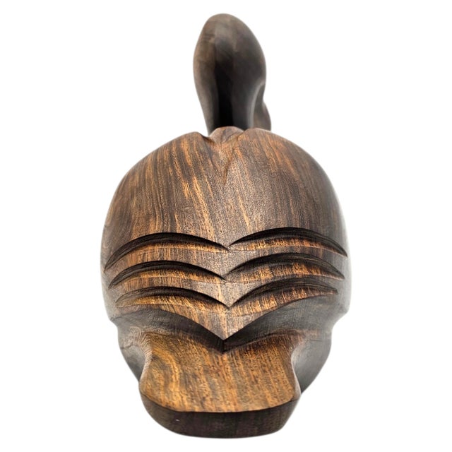 Minimalist Hand-Carved Solid Wood Duck Sculpture, Decoy Form, 14.25" For Sale - Image 12 of 14