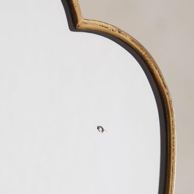 Italian Brass Vanity Mirror with White Marble Base, 1940s For Sale - Image 11 of 11