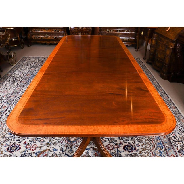 Wood Vintage Regency Revival Dining Table and Chairs by William Tillman, 1980s, Set of 11 For Sale - Image 7 of 18