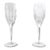Vintage Tyrone "Deramore" Crystal Champagne Flutes (Set of 2) For Sale