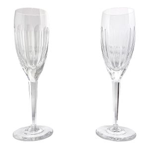 Vintage Tyrone "Deramore" Crystal Champagne Flutes (Set of 2)
