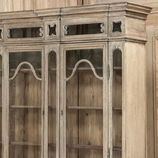19th Century Liegoise Neoclassical Bookcase ~ Display Cabinet in Stripped Oak For Sale - Image 10 of 18