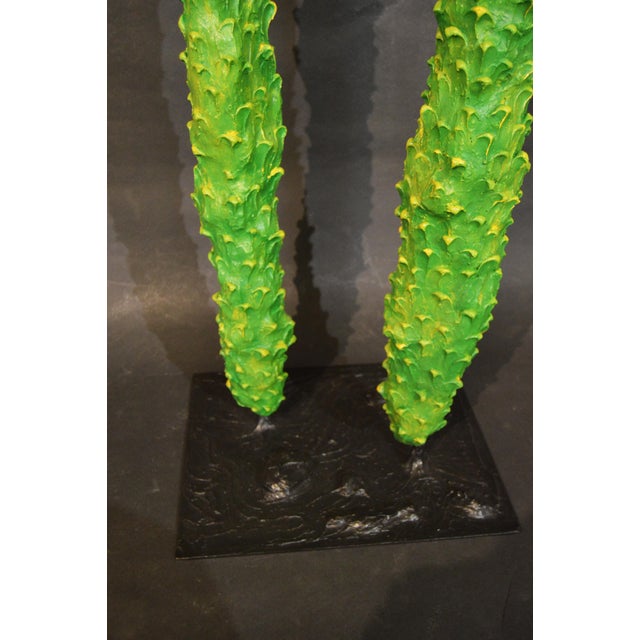 Metal Pop Art Cactus Coat Hanger For Sale - Image 7 of 8