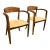 Potocco Spa Italian Wood Armchairs, Pair For Sale