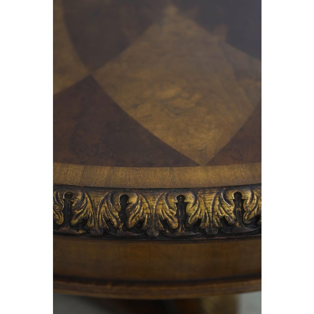 2010s Maitland Smith Round Mahogany Spiro Center Table For Sale - Image 5 of 15