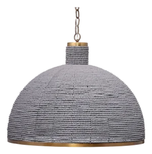 Jamie Young Big Sur 1-Light Beaded Chandelier, Slate Blue