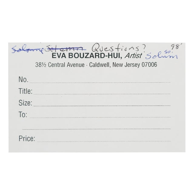 Green Solemn Questions? - Eva Bouzard-Hui, C. 1998 For Sale - Image 8 of 11