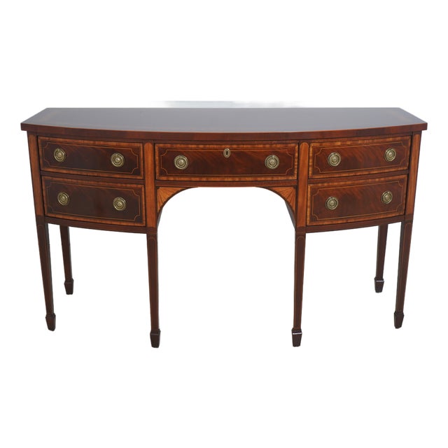 Baker Historic Charleston Inlay Mahogany Sideboard For Sale