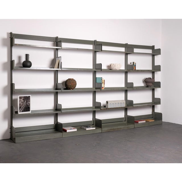 1960s Large Industrial Library Bookcase, 1960s For Sale - Image 5 of 17