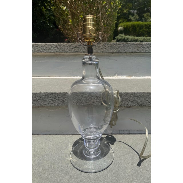 Simon Pearce Late 20th Century Hand-Blown Glass Lamp – Attributed to Simon Pearce For Sale - Image 4 of 5