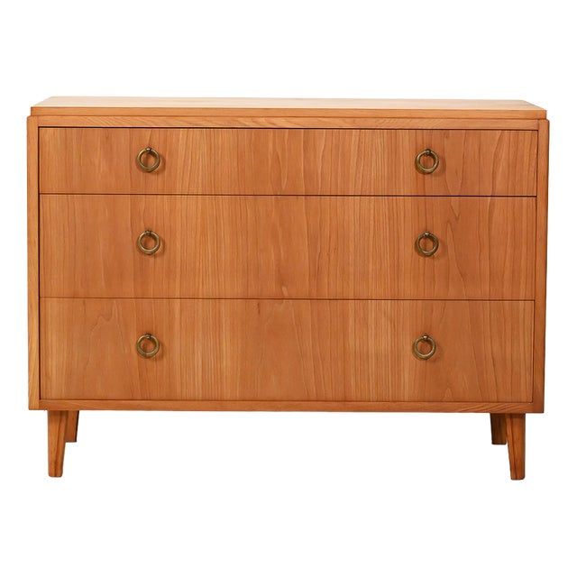 Scandinavian Art Deco Chest of Drawers in Elm, 1930s-1940s For Sale