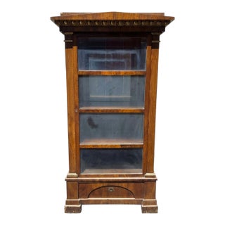Mid 19th Century Biedermeier Style Glazed Vitrine (Or Display Bookcase) For Sale