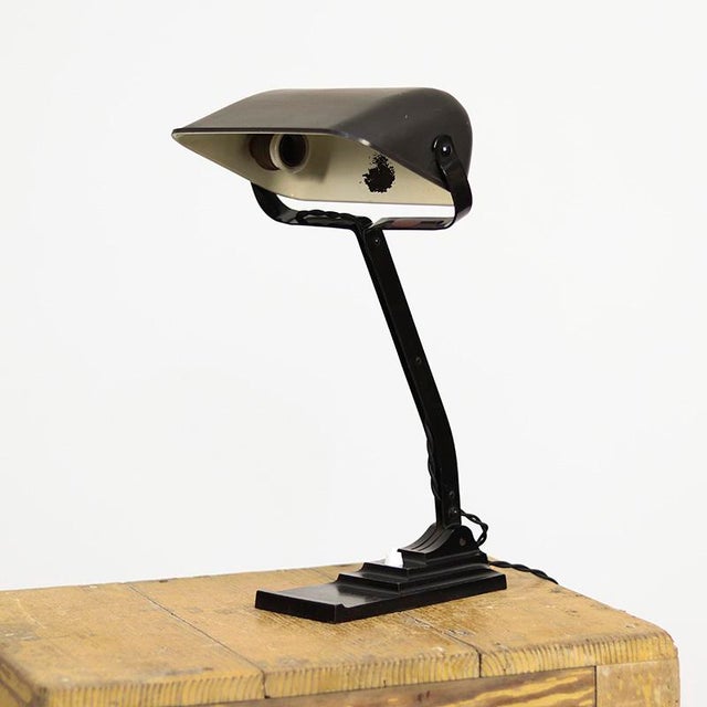 Black Art Deco Erpe Desk Lamp, 1930s For Sale - Image 8 of 8