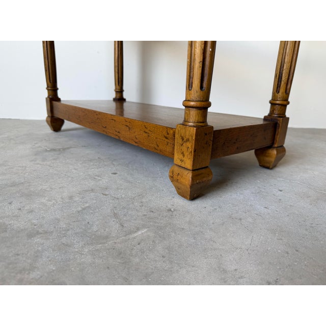 Vintage Heritage Hollywood Regency Solid Walnut Six-Tier Etagere For Sale - Image 10 of 12