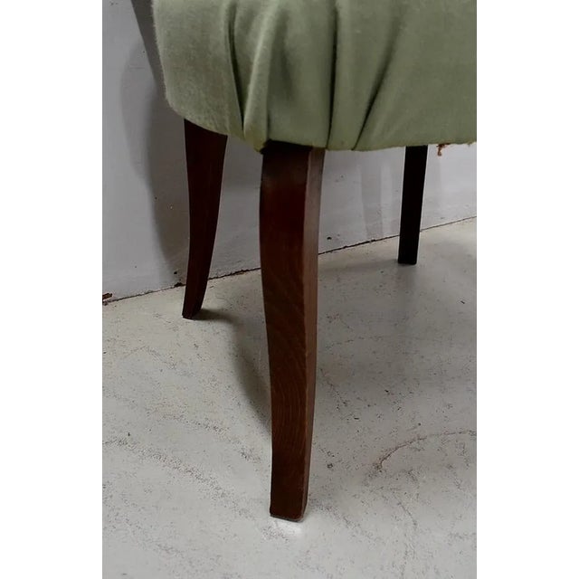 Small Mid-Century Green Side Chair, 1950s For Sale - Image 9 of 17