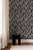 Textile Tassel Trellis Grasscloth Wallpaper by House Party | Black Lacquer | 6 Yards For Sale - Image 7 of 7