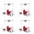 Contemporary Cardinal on Branch Ornament Set of 4  7"H Resin & Metal For Sale - Image 3 of 3
