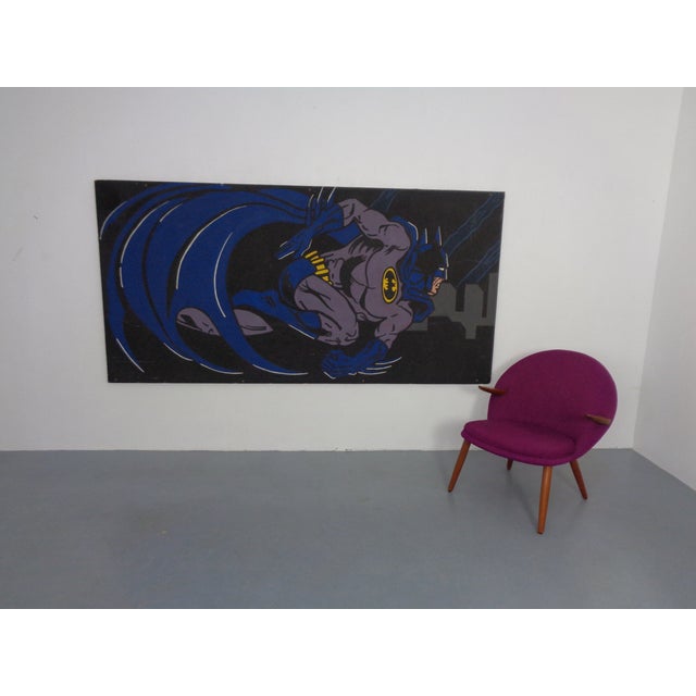 American Artist, Large Batman Street Art Image, Acrylic Painting on Hardboard, 1990s For Sale - Image 16 of 18