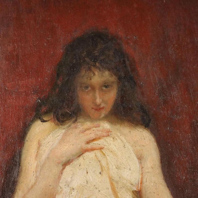 Saverio Francesco Altamura, Portrait, Oil on Panel For Sale - Image 4 of 12