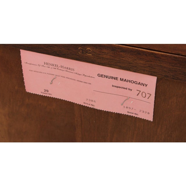 Henkel Harris Model 2386 Mahogany Breakfront For Sale - Image 18 of 18