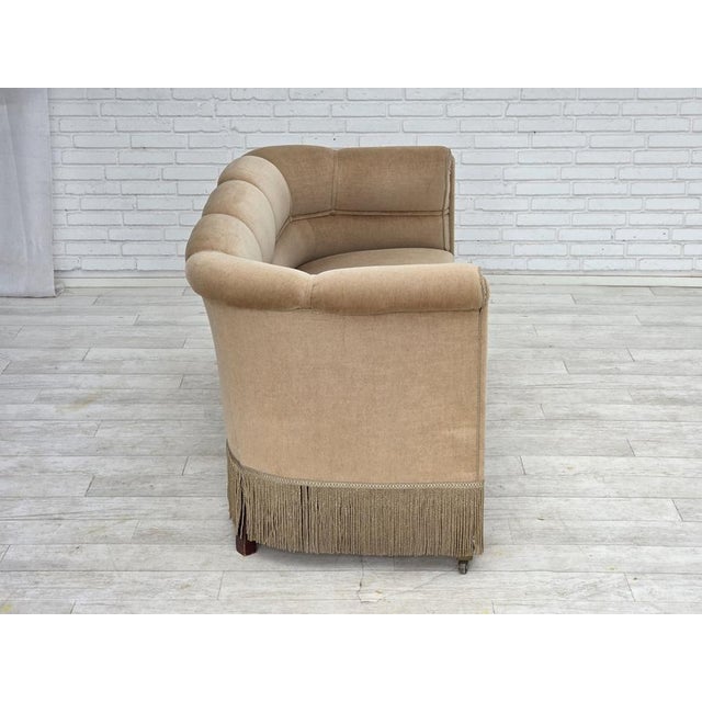 Danish 2-Seater Sofa in Velour with Teak Legs, 1950s For Sale - Image 9 of 18
