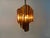 Very rare piece here, not many were produced as hanging lamps. Rod-glued hard pressed glass rods ranging from yellow,...