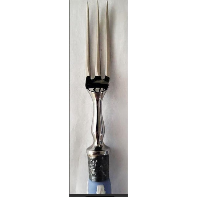 Vintage Wedgwood Blue Jasperware Boxed Fork Set - Set of 6 For Sale In Las Vegas - Image 6 of 8