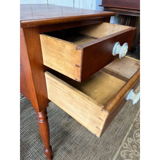 19th Century Antique Sheraton Style Mahogany Side Table Nightstand For Sale - Image 9 of 11