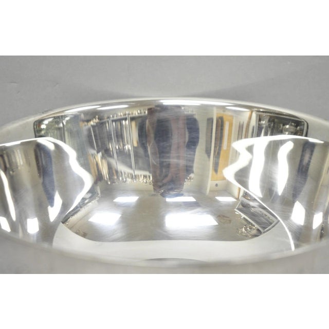 Late 20th Century Vintage Wma Rogers Silver Plated Modern Small Ice Bucket Champagne Chiller For Sale - Image 5 of 9