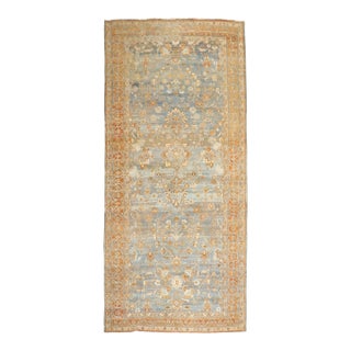 Zabihi Collection Blue Persian Bibikabad Corridor Rug For Sale