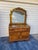 Vintage 1930s Art Deco Waterfall Bedroom Furniture Set Featuring Matching Wooden Grain Veneer Panels, Curved Edges, and Arched Mirrors For Sale - Image 9 of 12