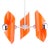 Mid-Century Modern Vintage Pendant Light in Orange Plastic and Metal, 1960s For Sale - Image 3 of 8