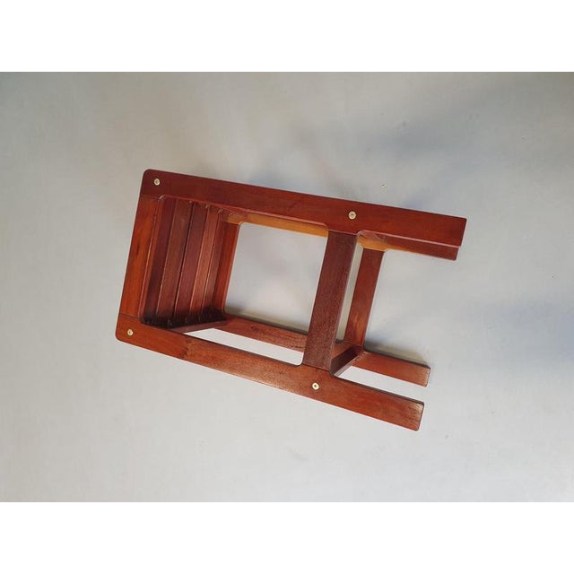 Vintage Meranti Stool, 1970s, Set of 3 For Sale - Image 14 of 17