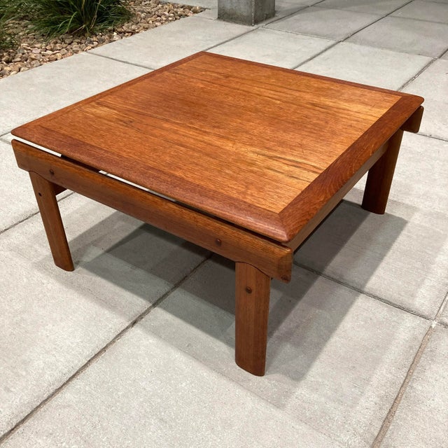 Wood Danish Modern Floating Coffee Table in Teak For Sale - Image 7 of 13