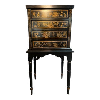 Chinoiserie Floral Chest of Drawers For Sale