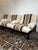 Fantastic vintage seating set with a wonderful fabric. This vintage seating area consists of a 2-seater sofa and one...
