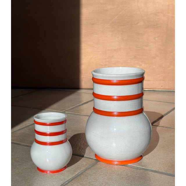 1930s Art Deco Sculptural Ceramic Vases from Carstens Gräfenroda, Germany, 1930s, Set of 5 For Sale - Image 5 of 18