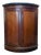 Louis-Philippe Corner Cabinet in Flamed Mahogany and Veined Grey Marble For Sale
