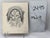 1940s Original Signed Graphite Illustration of Curly-Haired Child in Bonnet, 9 × 7.75 In. For Sale In Atlanta - Image 6 of 6