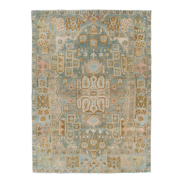 Galerie Shabab Collection Mid-20th Century Handmade Persian Malayer Throw Rug For Sale