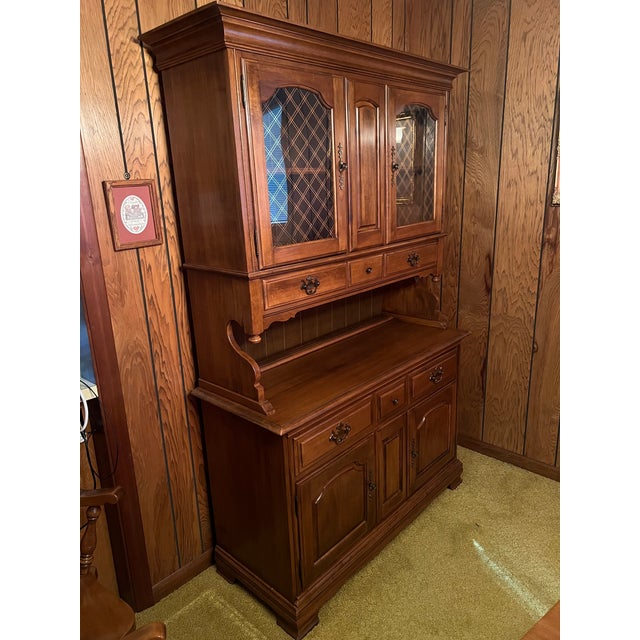 This is a one piece buffet hutch, part of the Heywood-Wakefield “Old Colony” Solid Rock Maple line. Purchased in 1972 when...