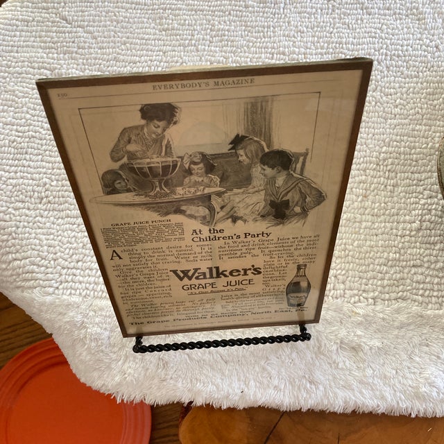 Turn of the Century Advertisement for Walker’s Grape Juice Chairish