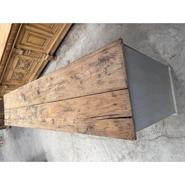 Gray Handcrafted Gray-Patinated Sideboard For Sale - Image 8 of 13
