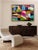 Original 36" X 48" Geometric Vivid Framed Abstract Painting by Pamela Harmon For Sale - Image 9 of 12